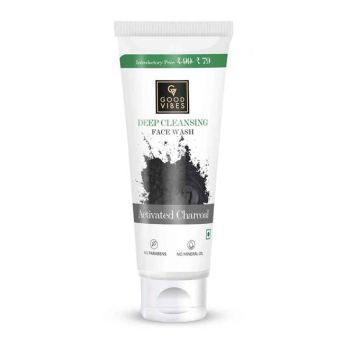 GOOD VIBES Deep Cleansing - Activated Charcoal Face Wash  (50 ml)