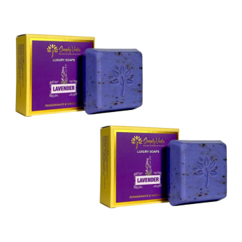 Simply Vedic 2-Pack Luxury Lavender Soap Bar For Body, Hand, Face, Hand-Made , 115gm Pack of 2