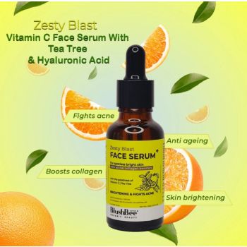 BlushBee Organic Beauty 10% Vitamin C Face Serum with Gotu Kola, TeaTree oil, Hyaluronic acid Men & Women  (10 ml)